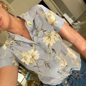 Pretty Blue Silk Top